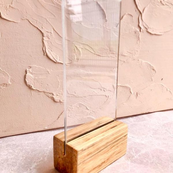 Tent card stand - customized