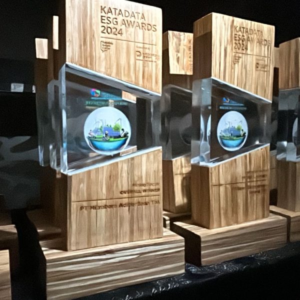 Upcycled placard / Plakat Rama lingkungan - KATADATA ESG (customized)