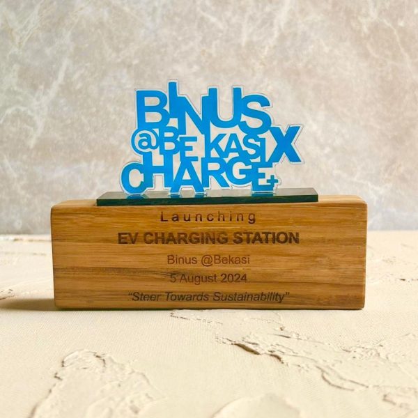 Upcycled placard / Plakat ramah lingkungan - BINUS (customized)